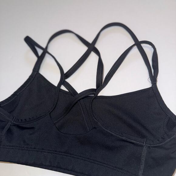 Nike Dri‑FIT Strappy Sports Bra Small Black Low Impact Removable Pads Swoosh - Picture 5 of 10